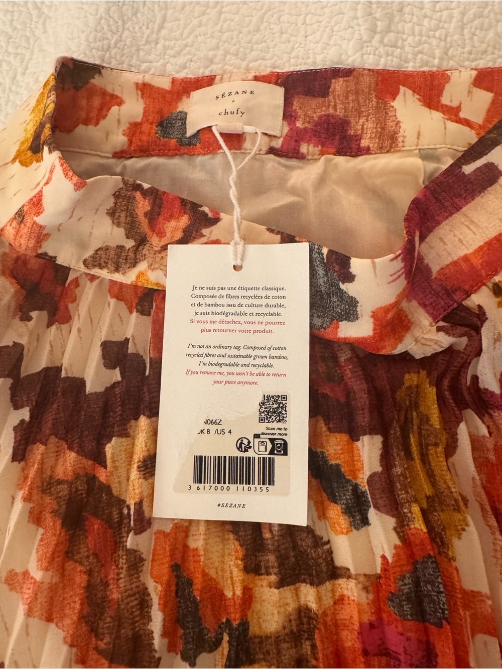 NWT Sezane Dilo Skirt Mara - Size 4 - Picture 5 of 6
